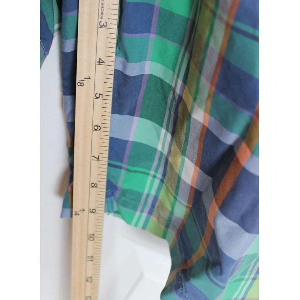 Tommy Hilfiger Plaid Swim Trunks Shorts Blue Green‎ Mens L